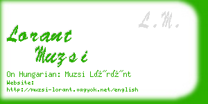 lorant muzsi business card